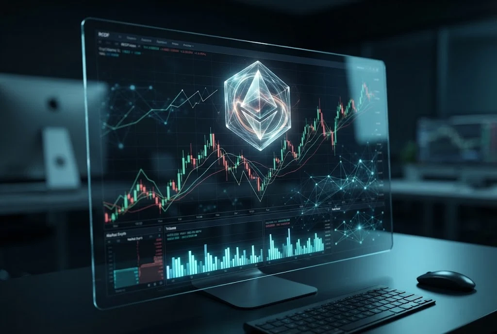 RCO Finance RCOF price prediction shown on a digital cryptocurrency market dashboard